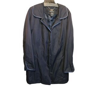 Dennis by Dennis Basso Navy Blue‎ with Reptile Pattern edges button down